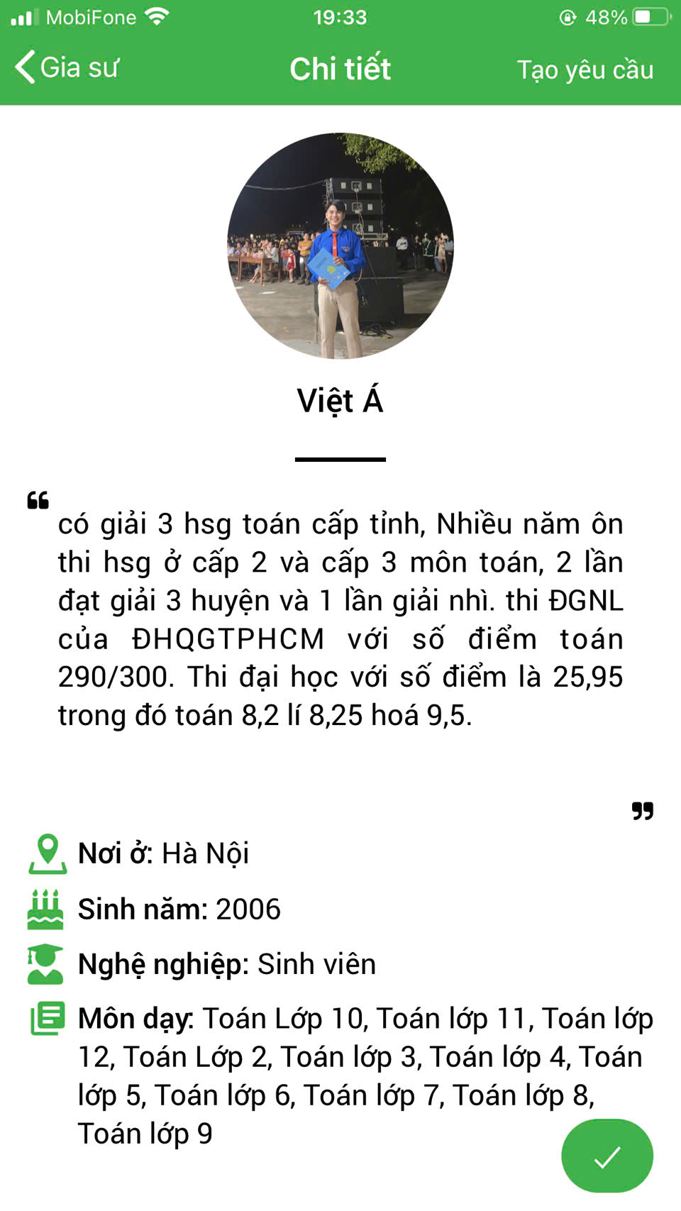 dạy kèm tại hà nội